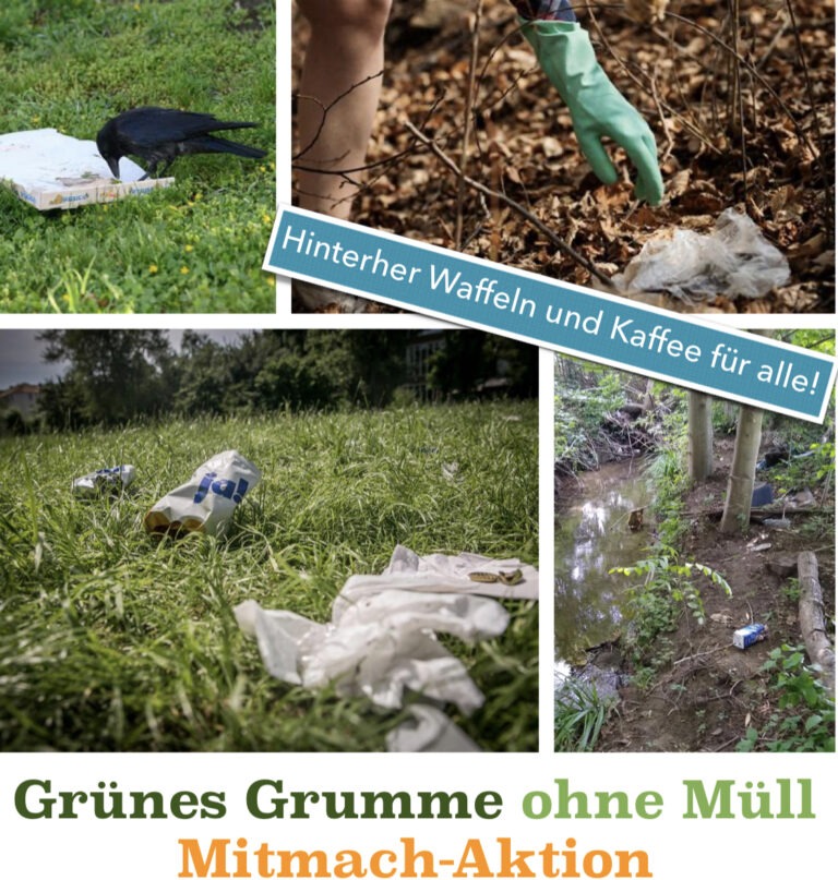 Grünes Grumme ohne Müll