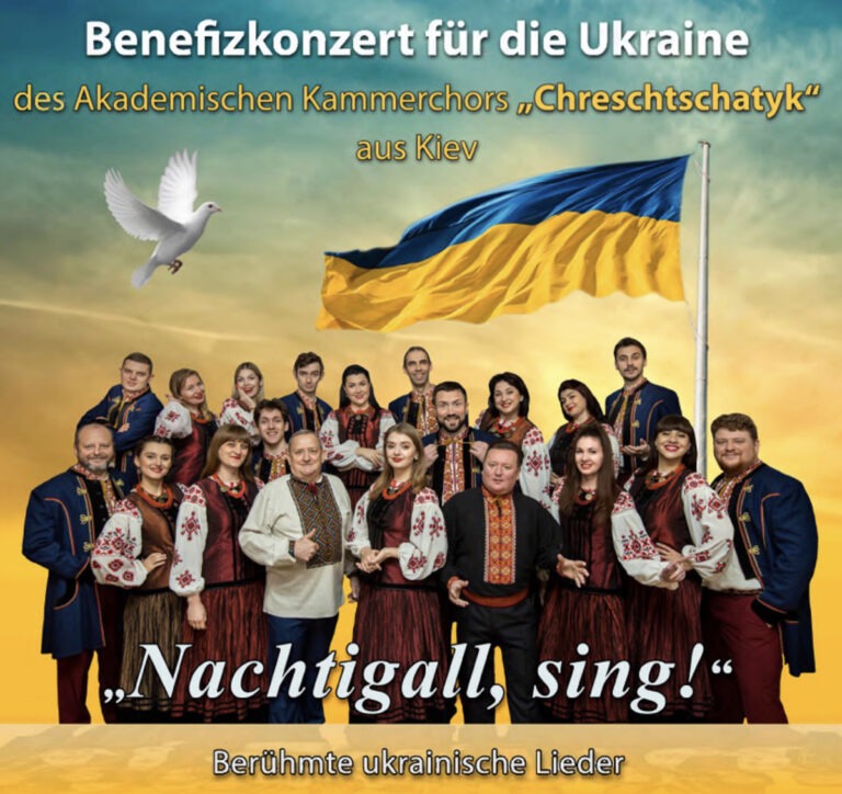 Mut machen für die Heimat! Lebendiges Chorkonzert gibt Einblicke in die Arbeit Kulturschaffender im Ukraine-Krieg