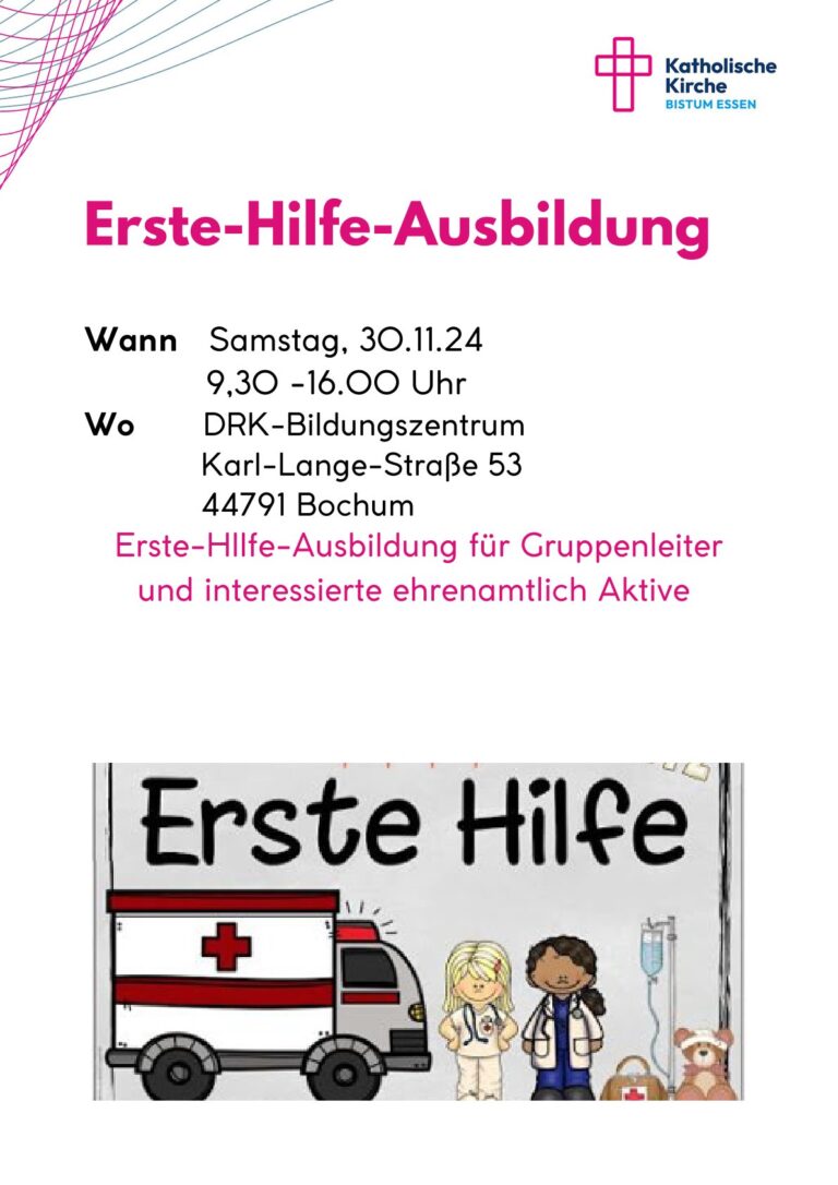 Erste-Hilfe-Ausbildung für Gruppenleiter und Ehrenamtliche