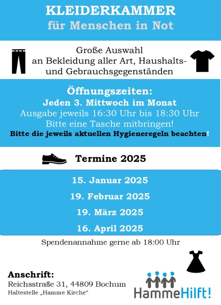 Kleiderkammer in Bochum-Hamme