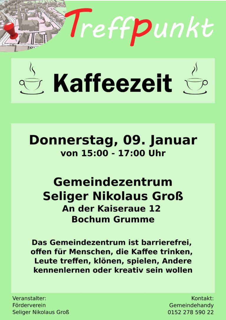 Treffpunkt Kaffeezeit in Grumme