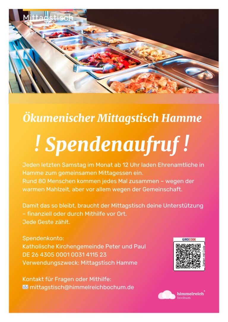 Spendenaufruf für den Mittagstisch!