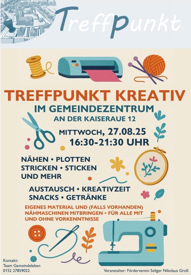 Treffpunkt Kreativ im Gemeindezentrum