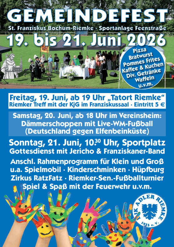 Gemeindefest St. Franziskus Bochum - Riemke vom 19. bis 21. Juni