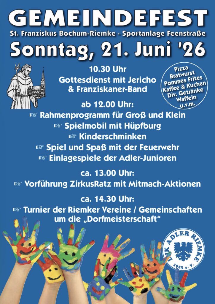 Gemeindefest in Riemke am Sonntag