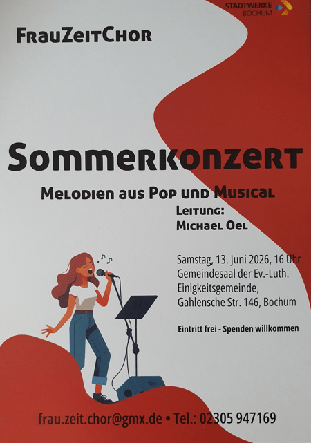 Sommerkonzert des FrauZeitChor am 13. Juni 2026