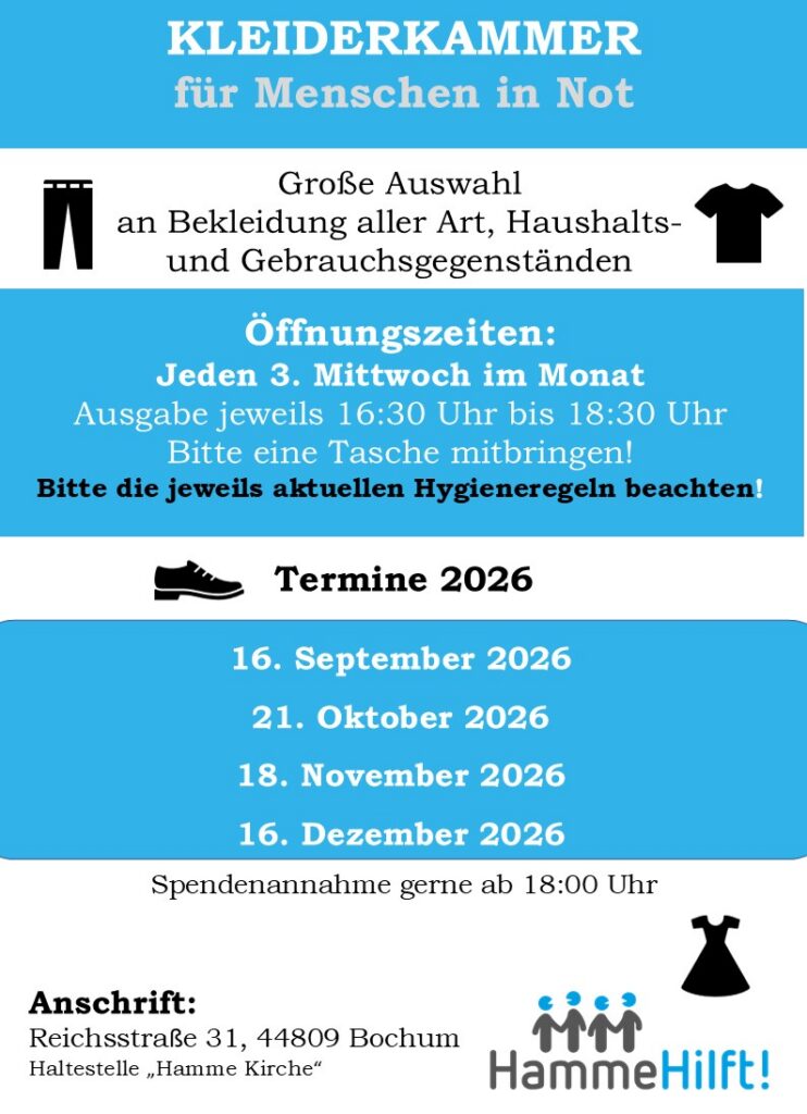 Kleiderkammer in Bochum-Hamme