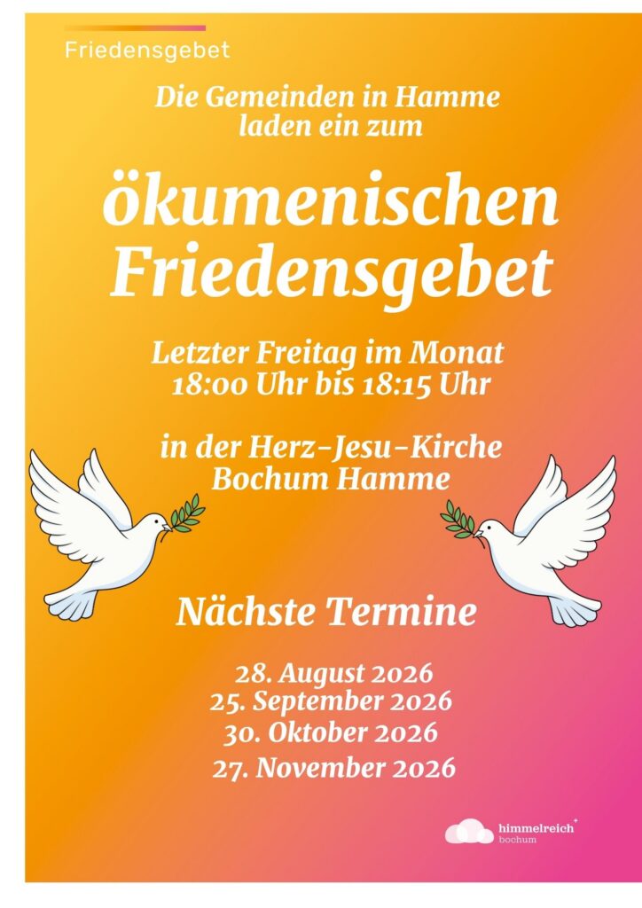 Ökumenisches Friedensgebet in Herz Jesu Bochum-Hamme