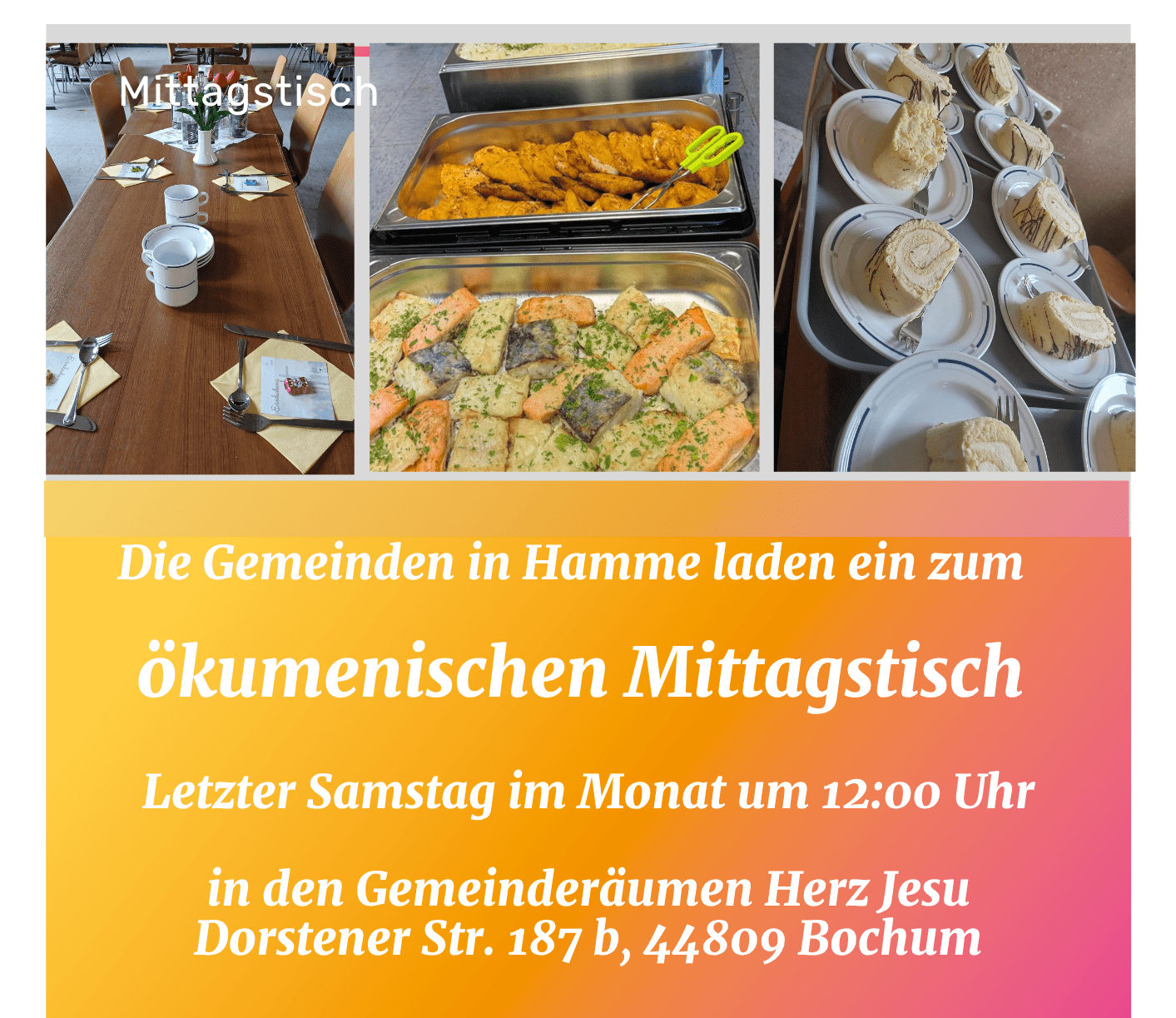 Ökumenischer Mittagstisch in Bochum-Hamme