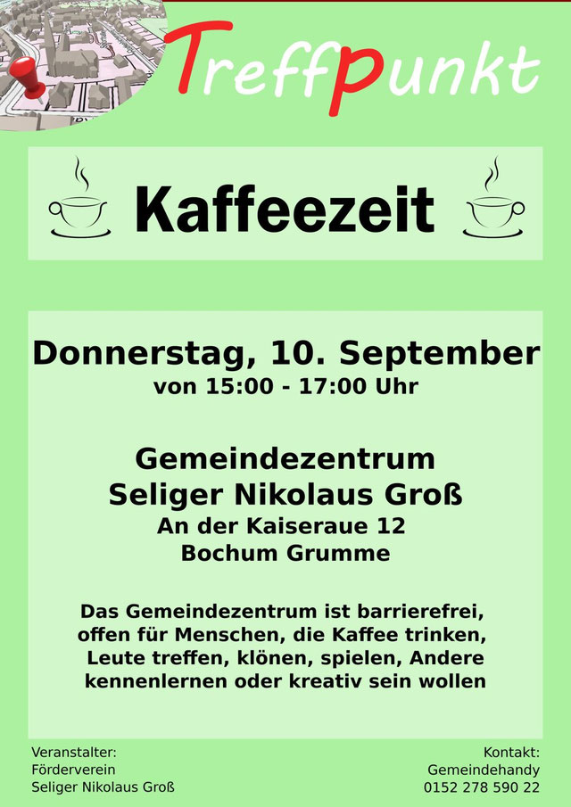 Treffpunkt Kaffeezeit in Seliger Nikolaus Groß